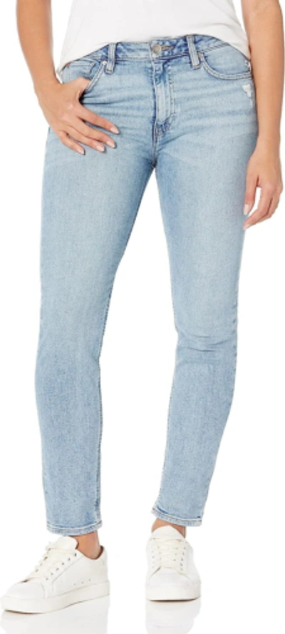 Pre-owned Hudson Women's Collin Mid Rise Skinny Jean, With Back Flap Pockets In Tropics