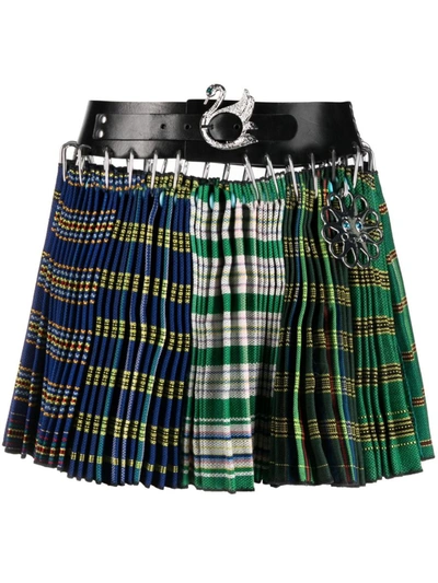 Chopova Lowena Erica Carabiner Skirt In Green