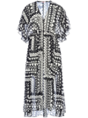 Eres Rivage Silk Midi Dress In Multicolour