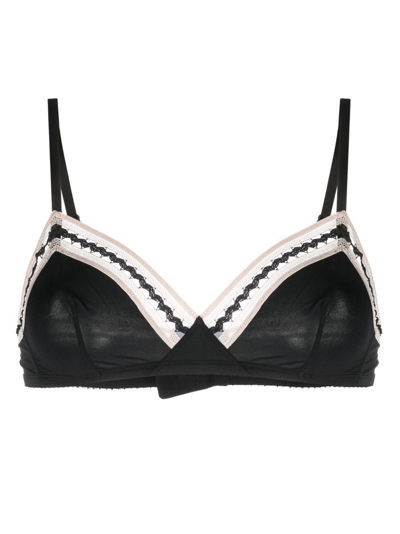 Eres Slalom Triangle Bra In Noir Rose Petal