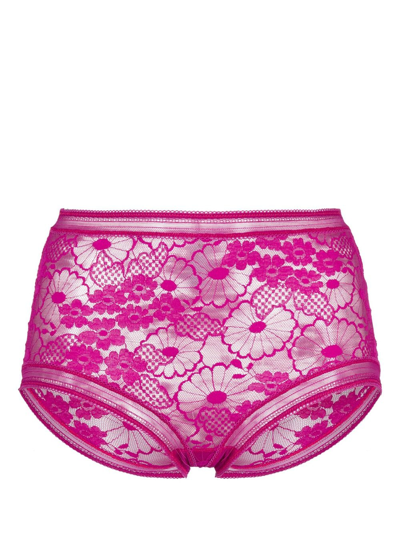Eres Acacia High-waist Lace Briefs In Purple