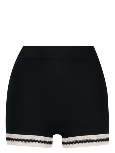 Eres Graffiti High-waist Briefs In Noir_rose_petale