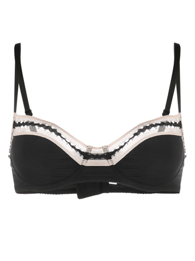 Eres Jump Padded Bra In Noir Rose Petale