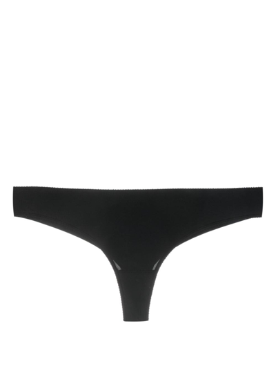 Eres Roller Low-rise Thong In Black