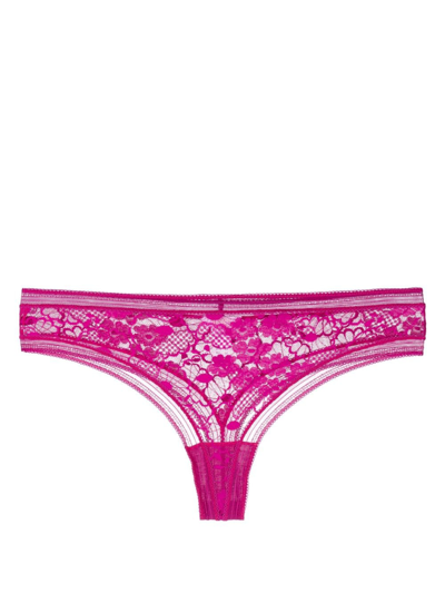 Eres Tisane Lace Thong In Purple