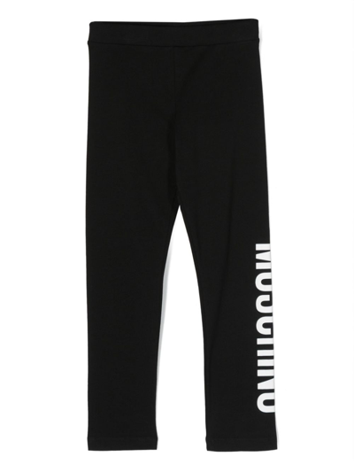 Moschino Kids' Logo-print Track Pants In Black