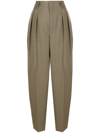 Lemaire Wide-leg Wool-blend Trousers In Neutrals