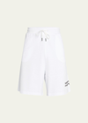 Moncler Men's Logo Sweat Shorts In White