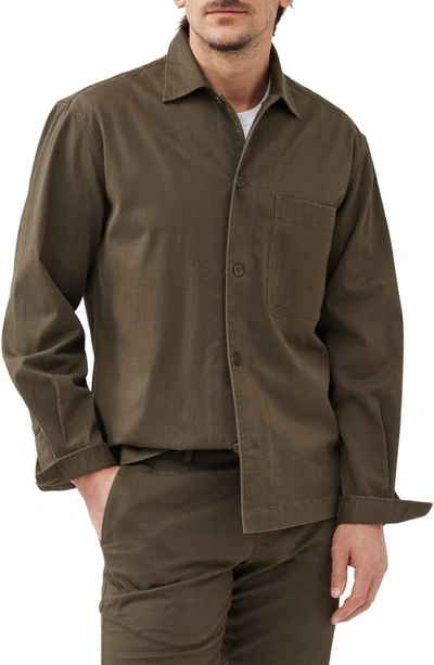 Rodd & Gunn Danseys Pass Stretch Button-up Shirt Jacket In Forest