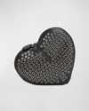 Alaïa Le Coeur Grommet Leather Shoulder Bag In Black  