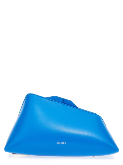 Attico The  Midnight Logo Detailed Clutch Bag In Gnawed Blue