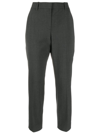 Theory Treeca Pant In Good Wool In Deep Green