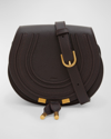 Chloé Brown Small Marcie Saddle Bag In 55p Deep Violine