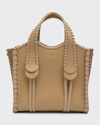 CHLOÉ MONY SMALL TOTE BAG IN SHINY LEATHER