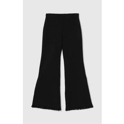 Rodebjer Niccola Flared Knitted Pants In Black