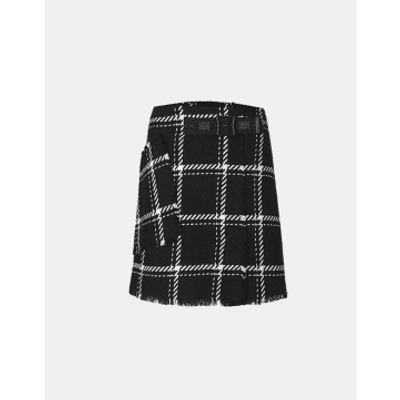 Riani Black Checked Skirt