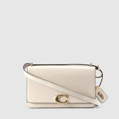 Coach Leather Bandit Shoulder Bag In White