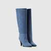 Isabel Marant Ririo Denim Knee Boots In Blue