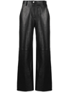 MAGDA BUTRYM WIDE-LEG LEATHER TROUSERS
