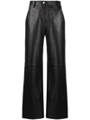 Magda Butrym Wide-leg Tailored Leather Pants In Black