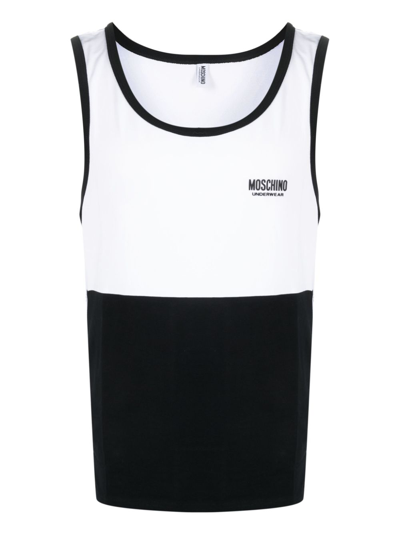 Moschino Logo-print Panelled Vest Top In White