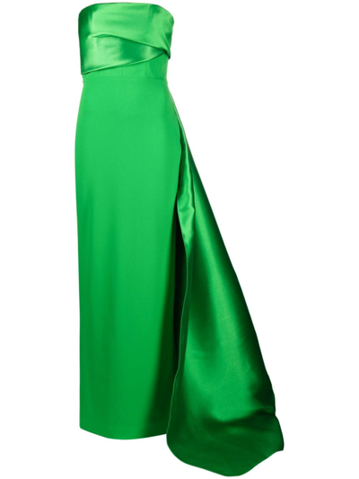 Solace London Kinsley Long Dress In Green | ModeSens