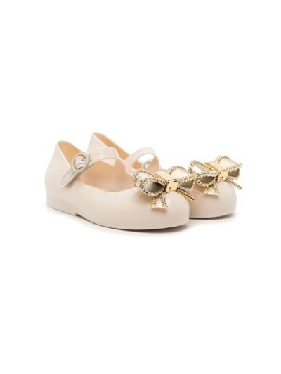 Mini Melissa Babies' Sweet Love Ballerina Shoes In White