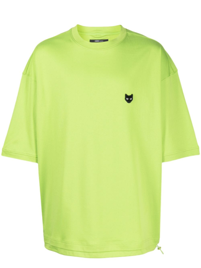 Zzero By Songzio Logo-patch Cotton T-shirt In Green