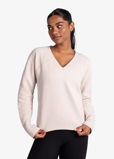 Lole Ottoman V-neck Pullover In Abalone