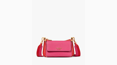 Kate Spade Double Up Colorblocked Crossbody In Red