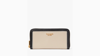Kate Spade Morgan Colorblocked Zip-around Continental Wallet In Earthenware Black