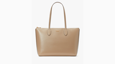 Kate Spade Bleecker Large Zip-top Tote In Timeless Taupe