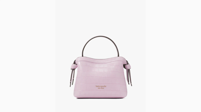 Kate Spade Knott Croc-embossed Mini Crossbody Tote In Violet Mist