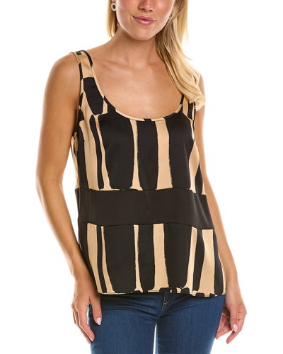 Donna Karan Printed Tank In Brown