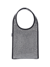 Coperni Rhinestone Rectangular Top Handle Shoulder Bag In Black  