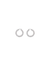 Amina Muaddi Embellished Metal Big Jaheel Earrings In Silver
