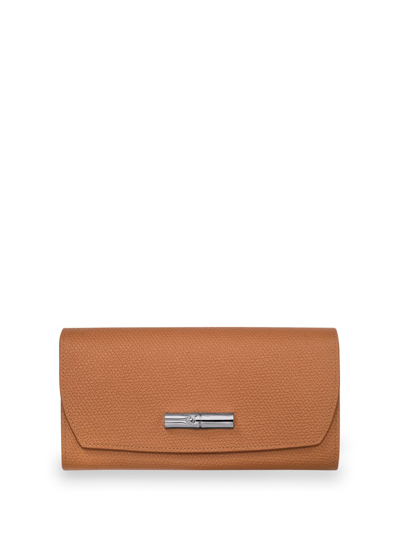 Longchamp `roseau` Wallet In Brown