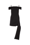 Yuzefi Black Strap Detailed Mini Dress In Black
