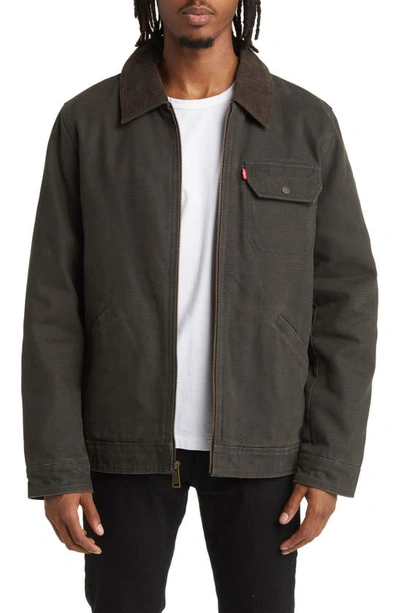 Levi's Corduroy Collar Workwear Jacket In Olive