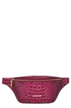 Brahmin Croc Embossed Leather Harker Belt Bag In Pomegranate