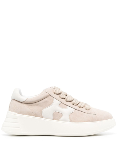 Hogan Rebel Suede Sneakers In Pink