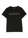 Balmain Sequin-embellished Logo T-shirt In Schwarz