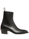 Bally Black Leather Ankle Booties In Black