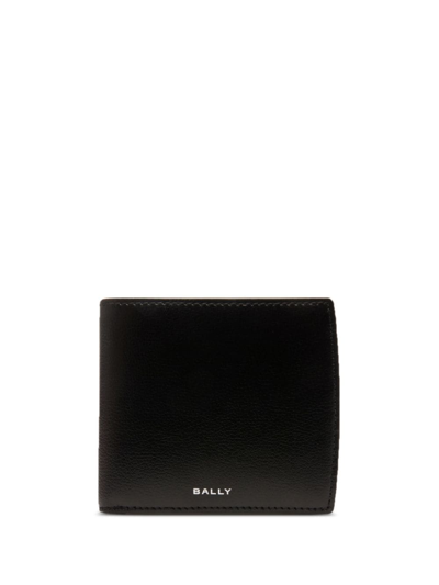 Bally Bi-fold Leather Wallet In Schwarz