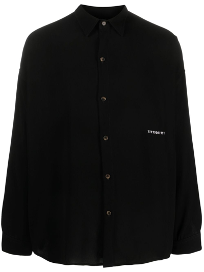 Société Anonyme Button-up Long-sleeve Shirt In Black