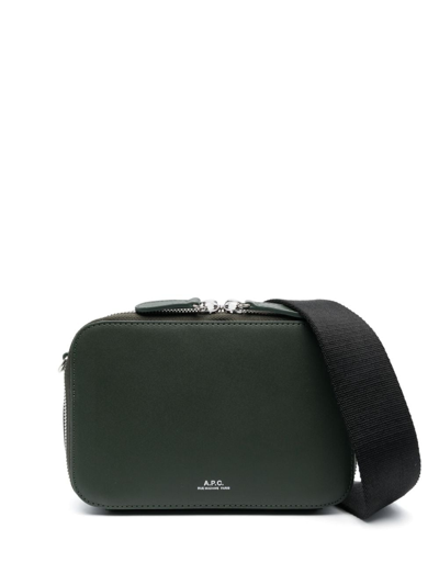 Apc Logo-stamp Messenger Bag In Black