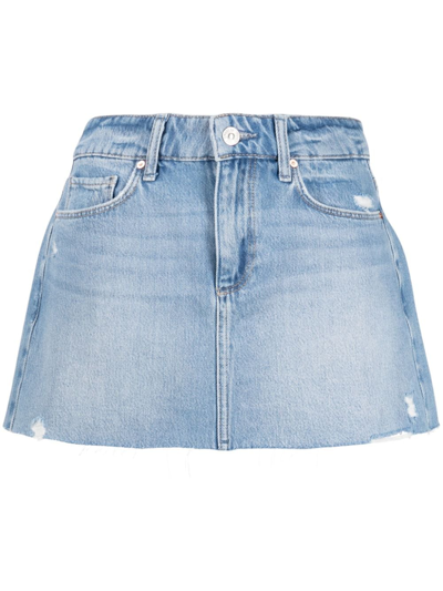 Paige Ryder Denim Miniskirt In Blau