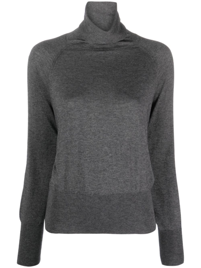 Wild Cashmere Diana High-neck Jumper In Gris