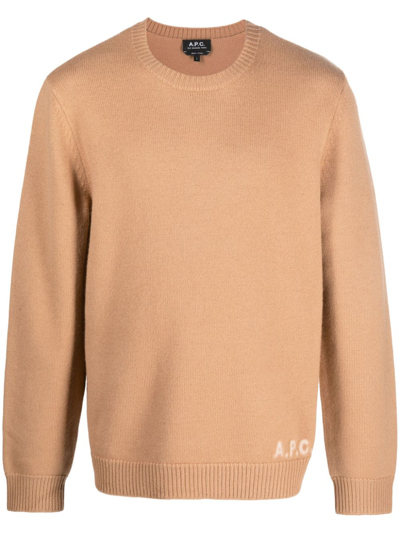 APC EDWARD LOGO-INTARSIA WOOL JUMPER