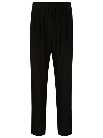 Handred Lockere Bundfaltenhose Aus Seide In Black